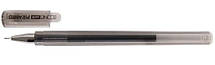 Ручка гелева "PIRAMID", корпус прозорий, 0,5 мм, стрижень чорний. ECONOMIX
