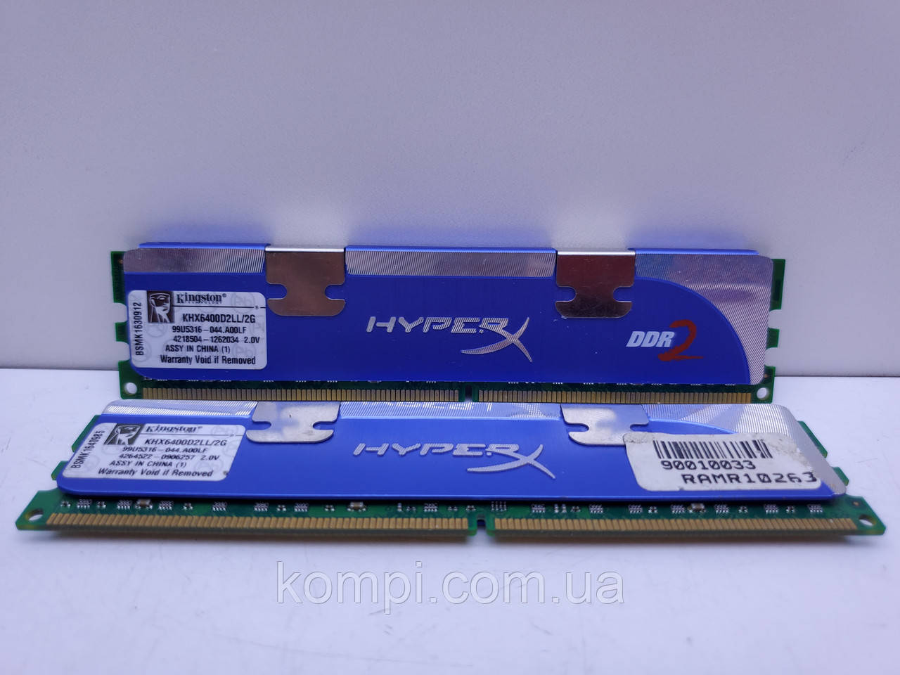 Оперативна пам'ять DDR2 4Gb Kingston KIT (Дві планки по 2Gb, PC2-6400, 800Mhz, б/в)