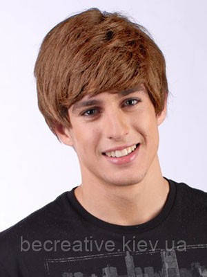 Натуральна перука з модним чоловічим стриженням