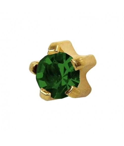 Сережки-голки для проколу вух Studex крапан R-105 Смарагд