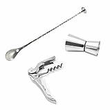 Набір для бара Youchen MC-B9 у чохлі 12 предметів шейкер Джиггер Ложка Мадлер Стрейнер Щипці гейзер, фото 7