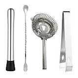 Набір для бару Youchen MC-89 з підставкою 11 предметів для приготування коктейлів бармену, фото 3