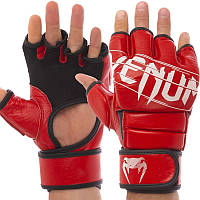 Перчатки для смешанных единоборств кожаные MMA Venum (р-р M, красный) VN-0014
