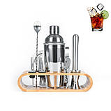 Подарунковий набір для бару Youchen MC-T12 з 12 предметів з підставкою барні інструменти, фото 7