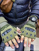 Рукавиці тактичні відкриті OAKLEY безпалі XL Хакі