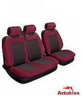 Авточехлы на сиденья универсальные Beltex Comfort 3 штуки тип А гранатового цвета без подголовников (53510)