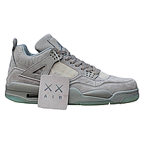 Кроссовки Nike Air Jordan Retro 4 x Kaws Grey, Мужские джорданы, найк джордан