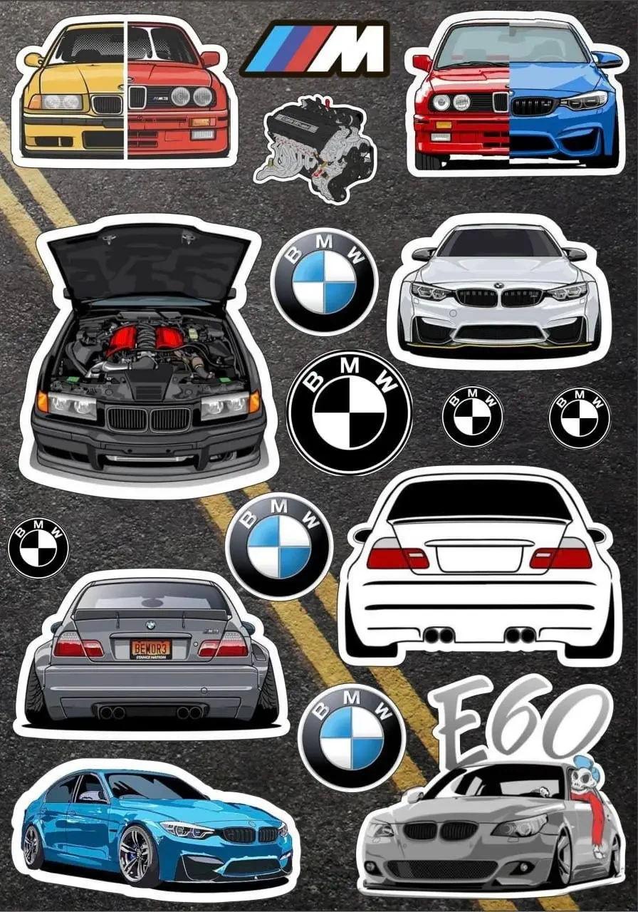 Купити Наклейки "BMW", самоклеючий папір , стікери, ціна 69 ₴ - Prom.ua ...