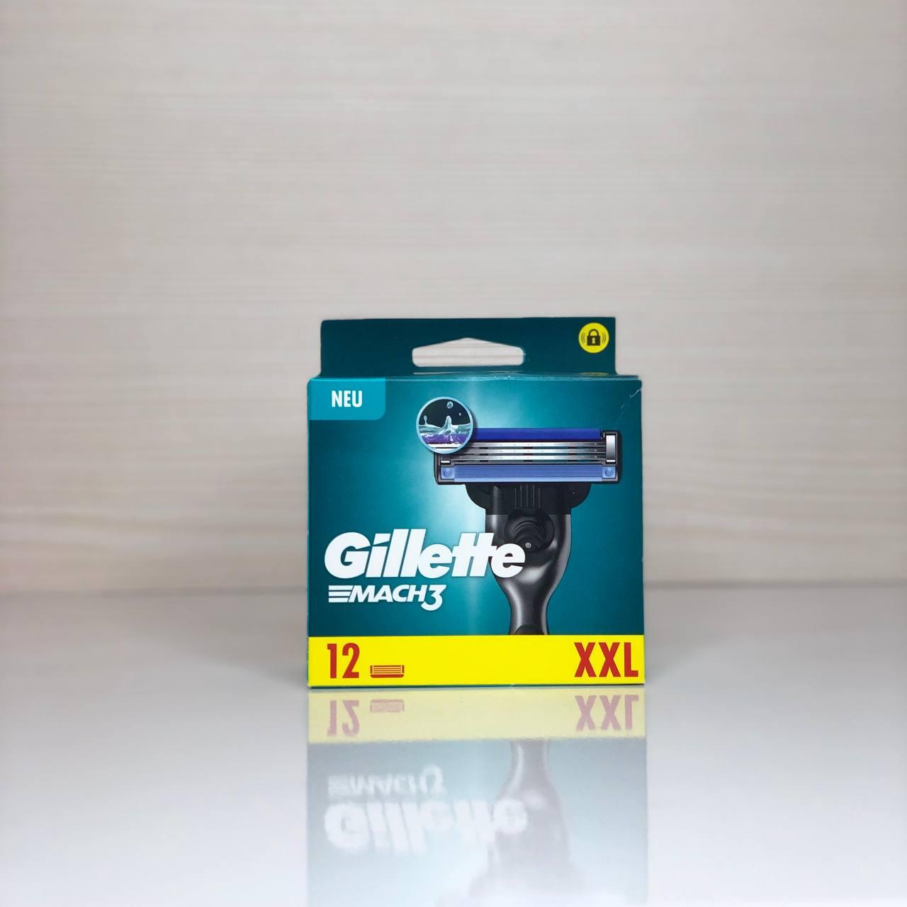 Змінні картриджі | касети | леза для гоління Gillette Mach 3 XXL 12 шт