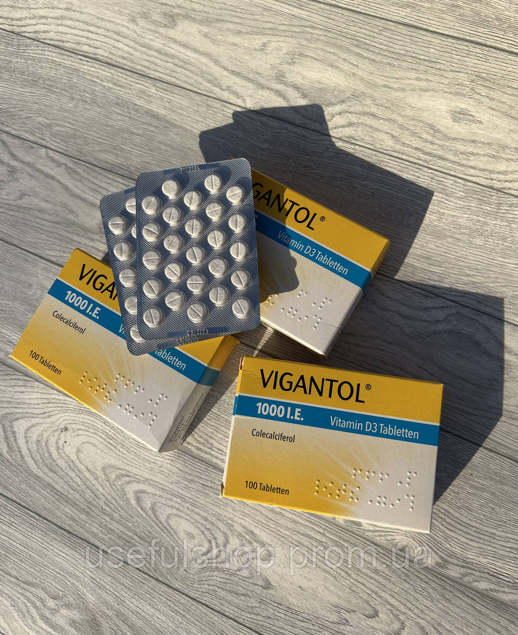 Vigantol (Вигантол) витамин Д3 в таблетках 1000 МЕ 100 шт, Германия - фото 1 - id-p1938690399