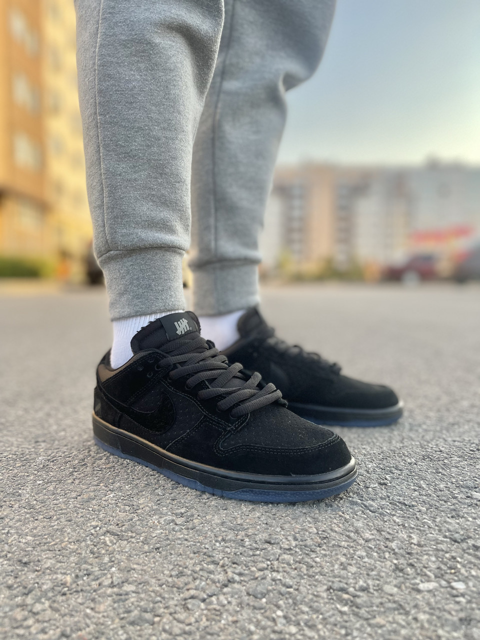 Кросівки чоловічі чорні Nike Undefeated Sb Dunk Low Black Blue (09869)