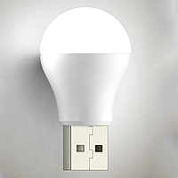 Світлодіодна USB лампа-ліхтарик груша нічник 1W USB LED Light (Холодна)