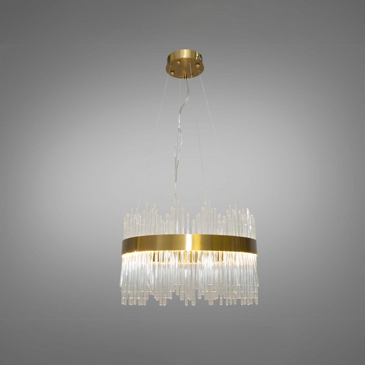 Кришталева світлодіодна люстра в стилі Арт-Деко колір каркасу золотий D-Q913/500GD, фото 1