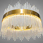 Кришталева світлодіодна люстра в стилі Арт-Деко колір каркасу золотий D-Q913/500GD, фото 3