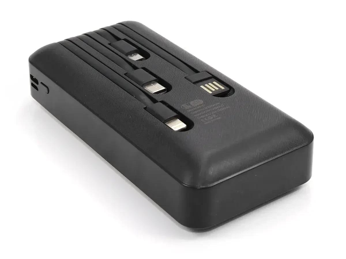 Power Bank з електронним екраном з набором кабелів KP KP-27 20000mAh Зовнішній акумулятор для заряджання