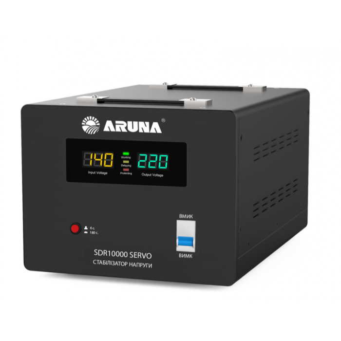 Стабілізатор напруги  ARUNA SDR 10000 SERVO (6000 Вт). Плавна стабілізація!