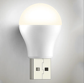 Світлодіодна USB лампа-ліхтарик груша нічник 1W USB LED Light (Теплий)