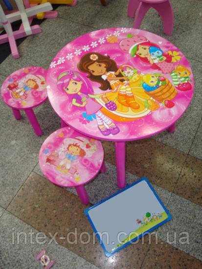 Дитячий столик зі стільчиками 5473 «Дівчинки» круглий київ
