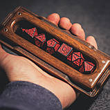 Дерев'яна коробка для кубиків D&D. Органайзер для дайсів Dungeons & Dragons, фото 6