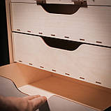 Торгова стійка для товару на 4 полиці з секціями та шухлядами для зберігання продукції. Торгова полиця для ярмарку., фото 5