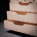 Торгова стійка для товару на 4 полиці з секціями та шухлядами для зберігання продукції. Торгова полиця для ярмарку., фото 9