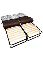 Раскладушка двухместная кровать "Титан" с матрасом (выдерживает 150+ кг на 1место) 191х142х32см