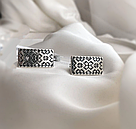 Срібні патріотичні сережки жіночі з орнаментом в українському стилі "Богом Дана" Сережки срібні, фото 2