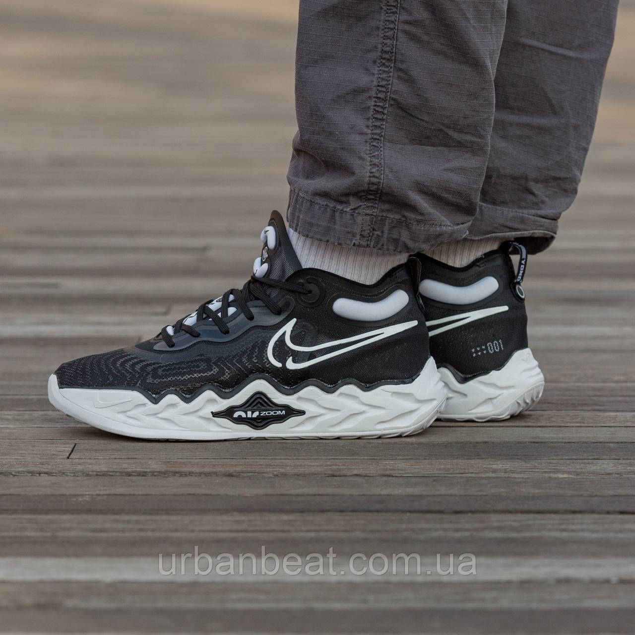Чоловічі баскетбольні кросівки Nike Air Zoom GT Run Black/White, фото 1