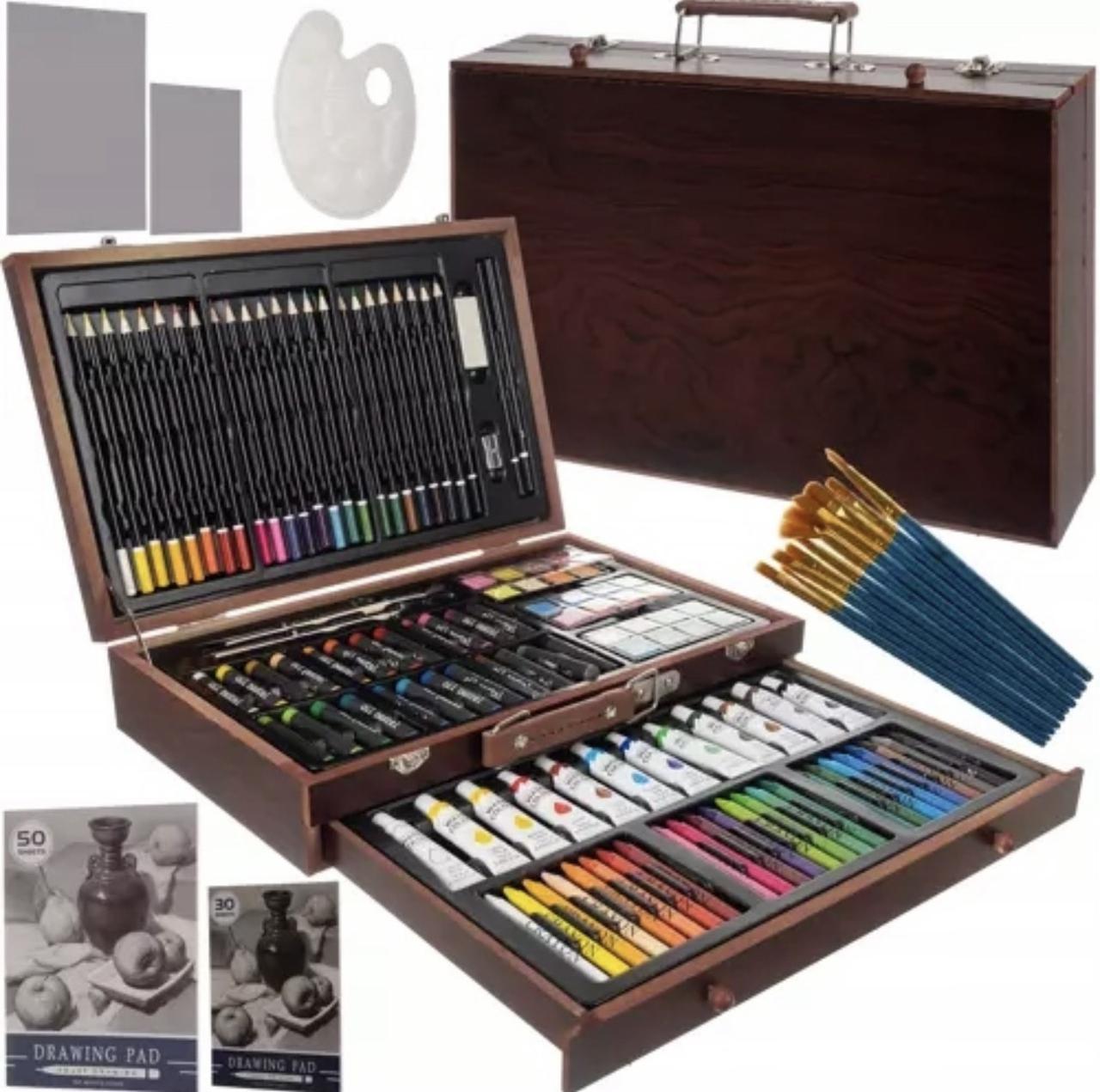 Великий набір для малювання 129 елементи у валізі Maaleo 21644 Польща, фото 1