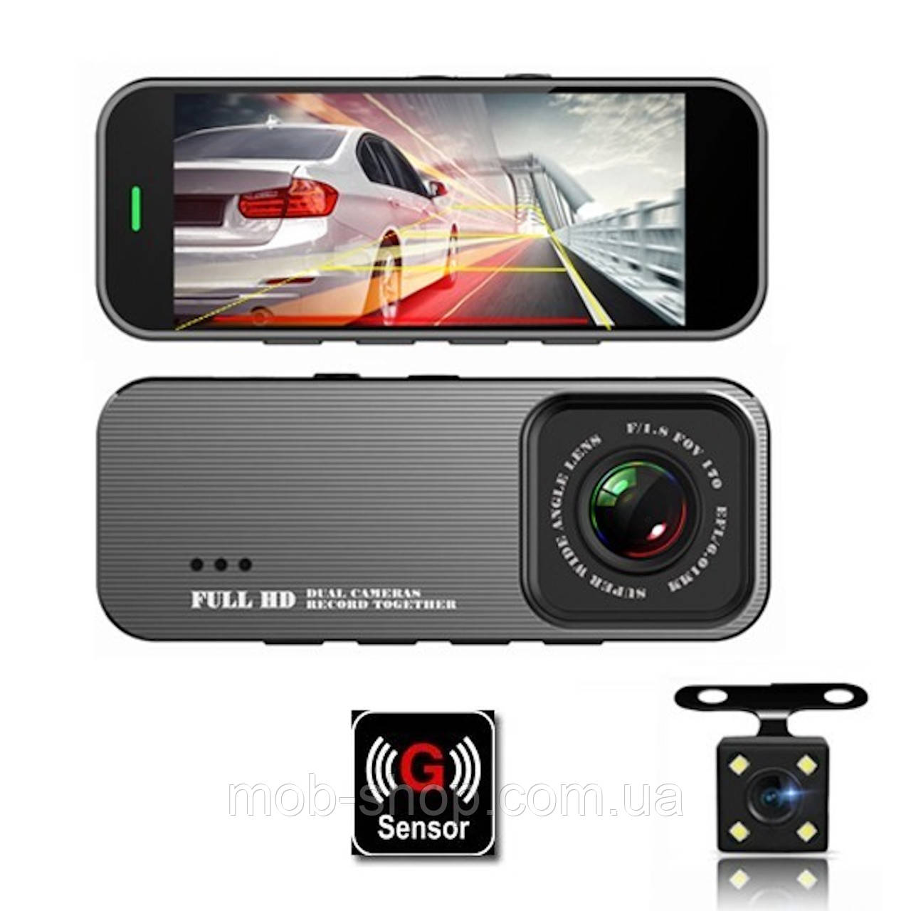 Автомобільний відеореєстратор з двома камерами Car DVR 701 відео реєстратор із екраном 3.19 дюйма, фото 1
