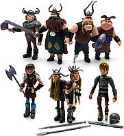 Набор фигурок "Как приручить Дракона" 8в1, 9 см - "How to train Dragon" action figure