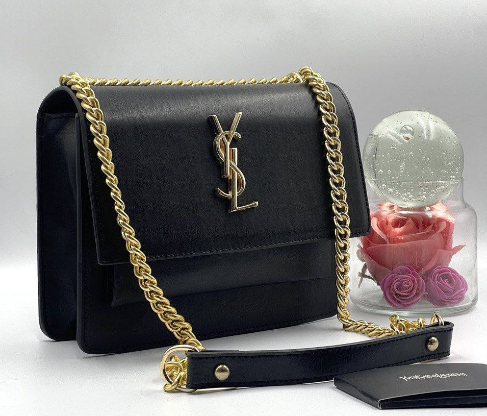 Жіноча сумка YSL на ланцюжку, золота фурнітура, 23*17*8 см, 931453