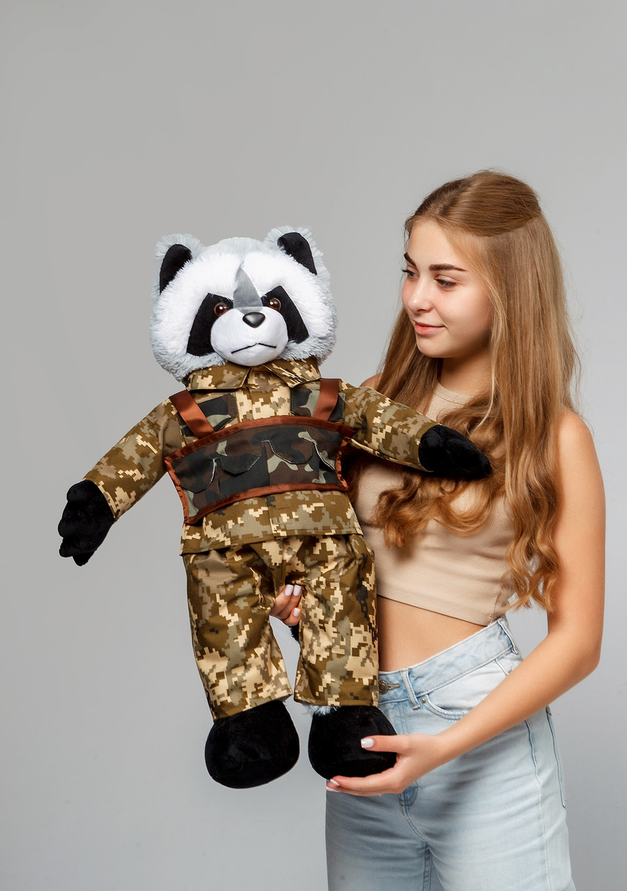 Плюшевий Єнот ЗСУ 80 см