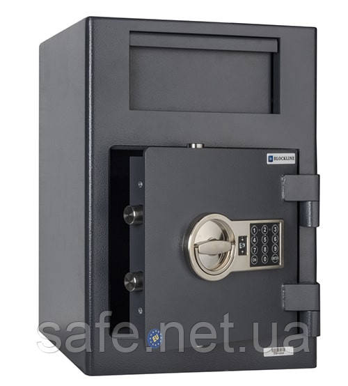 Сейф депозитний для грошей BLOCKLINE DS-19-3 EL (ВxШxГ:489x342x381), сейф для накопичення виручки та інкасації