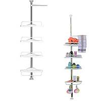 Кутова полиця для ванної кімнати Multi Corner Shelf пластикова етажерка на 4 полиці для душової (av-Corner) AGS