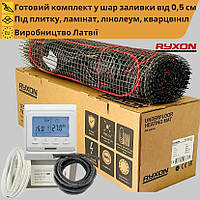 Комплект двухжильный нагревательный мат Ryxon HM 200 W/m²(ø3.5 мм)+терморегулятор программируемый EcoReg М6.71