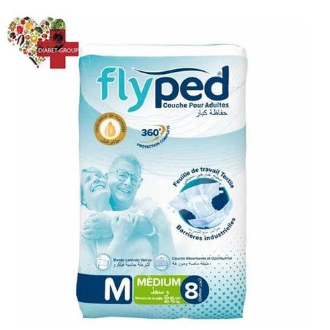 Підгузки для дорослих Fly Ped, розмір M, 8 шт., фото 1