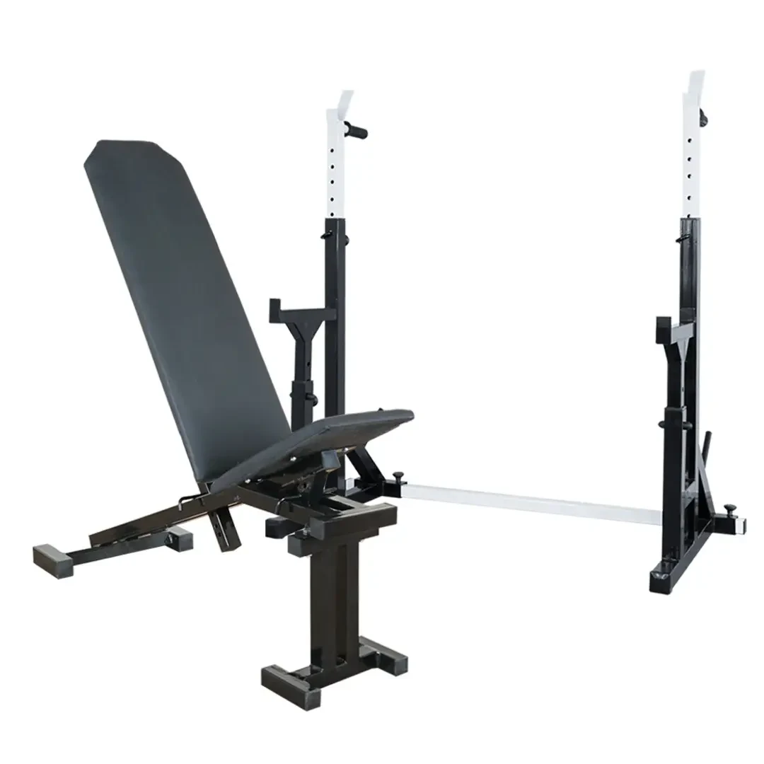 Лава для жиму лежачи під негативним кутом + стійки з Т-подібною страховкою під штангу бруса R_2168, фото 1