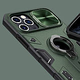 TPU+PC чохол Nillkin CamShield Armor (шторка на камеру) для Apple iPhone 15 Pro (6.1") Зелений, фото 7