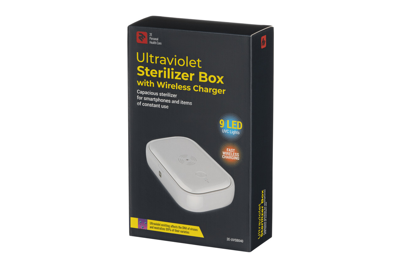 2E Ультрафиолетовый стерилизатор c беспроводной зарядкой UVSB040, Qi Baumar - То Что Нужно - фото 2 - id-p1996357783