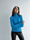 Светр під горло гольф-водолазка в'язаний жіночий, фото 7