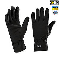 Зимние перчатки тактические M-Tac Черный S, перчатки Winter Soft Shell, полнопалые перчатки
