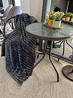 Королівський плед Шарпея широка смуга Євро Графіт