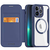 Чохол-книжка Dux Ducis Skin X Pro with MagSafe для Apple iPhone 15 Pro (6.1") Blue, фото 3