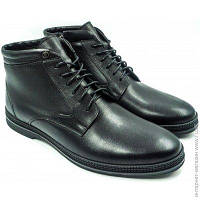 Зимние ботинки Ikos1274-1кожаные черные