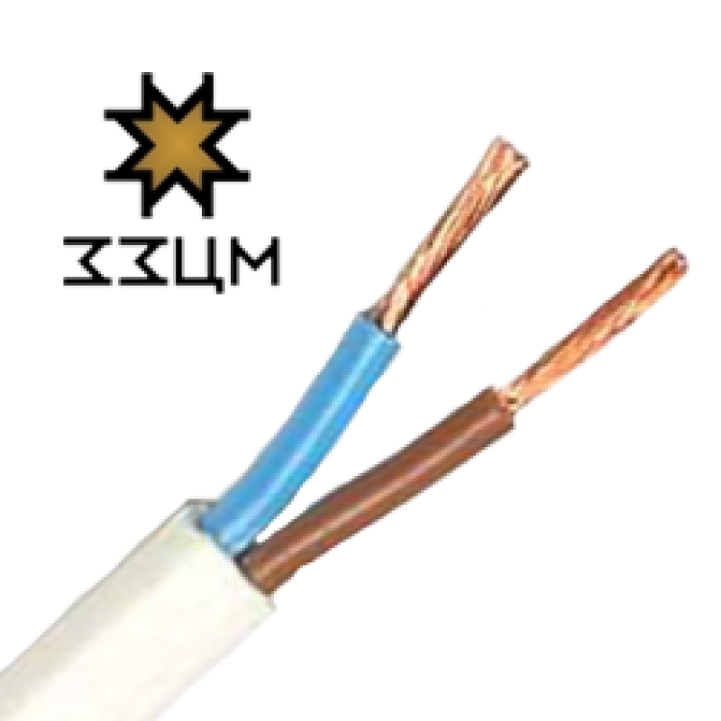 Кабель, провід ПВС 2х1 ЗЗКМ круглий Запоріжжя, фото 1