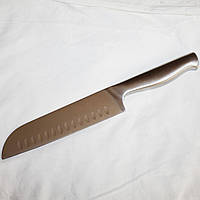 Нож сантоку большой 20 см кованный цельно металлический