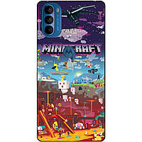 Силіконовий чохол бампер для Motorola Moto G31 гра Minecraft Майнкрафт