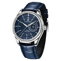 Водонепроникний (200 м) кварцовий чоловічий годинник з хронографом Pagani Design PD-1689 Silver-Blue-Blue