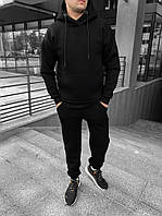 Спортивный костюм OXYT base черный, мужской спортивный костюм на флисе LOV